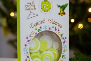Mýdlové knoflíky do šatníku s vůní Toskánské slunce - vánoční edice
