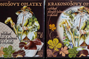 Krakonošovy oplatky malé - pečené kaštany v čokoládě