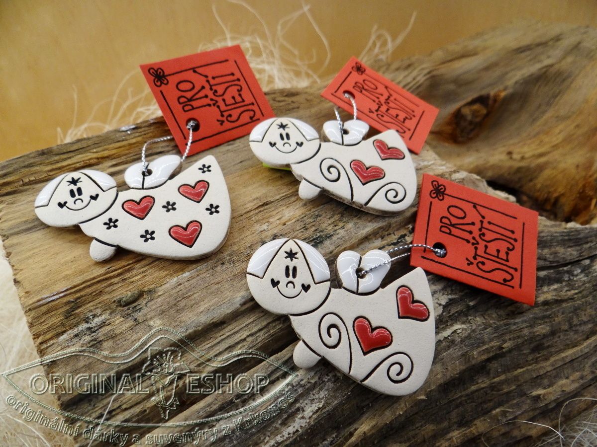 "Pro štěstí" andílek srdce