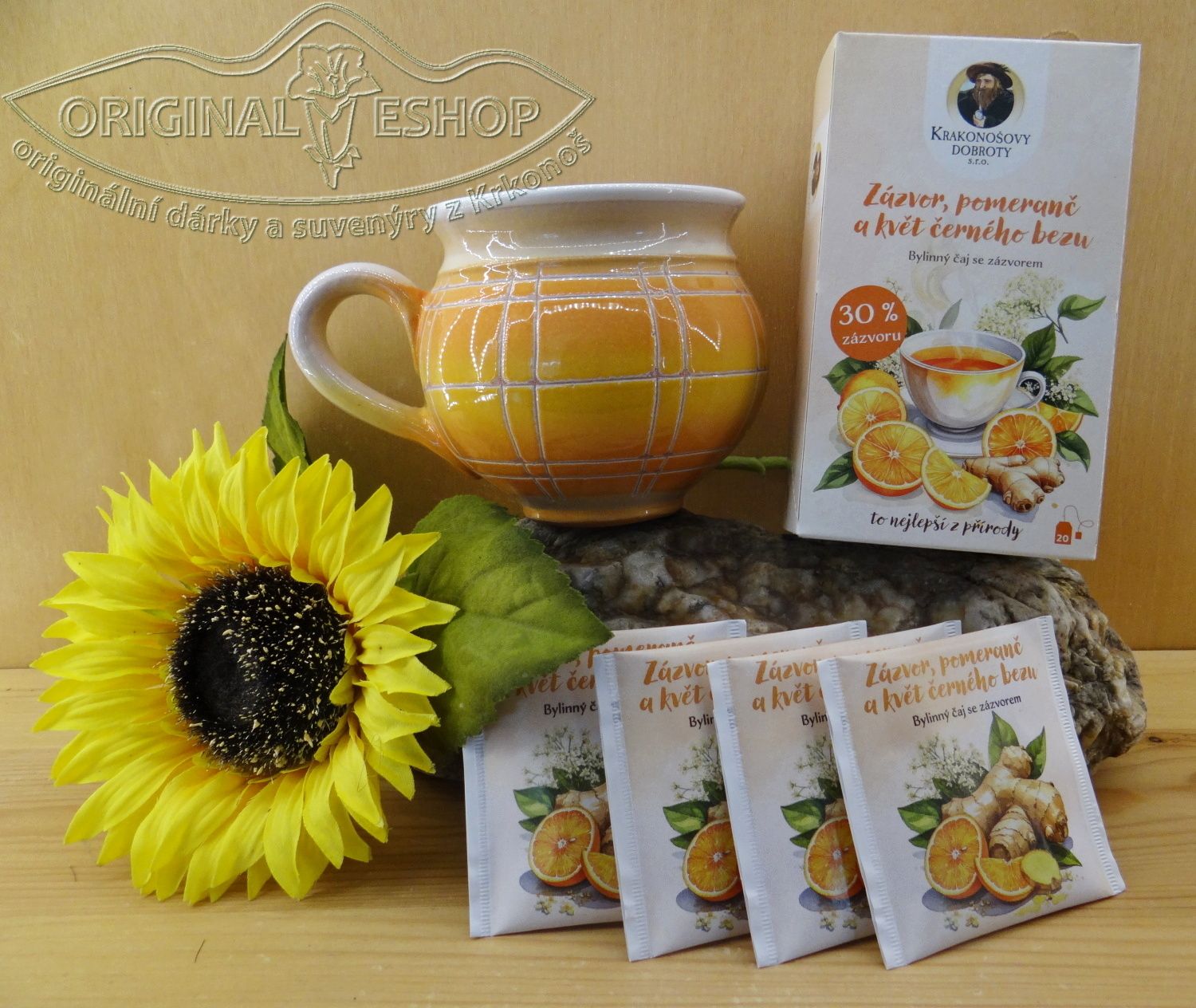 Zázvor, pomeranč a květ černého bezu