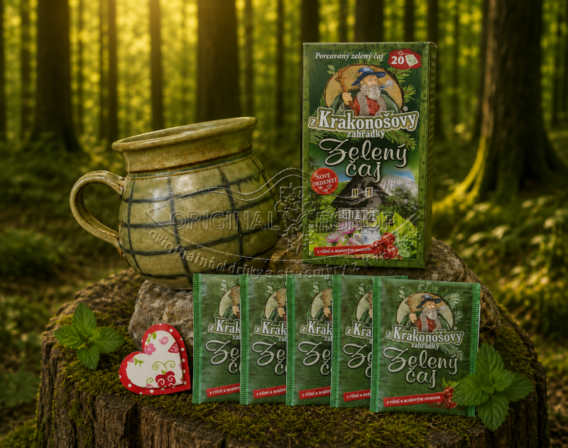 Zelený čaj s brusinkou a ostropestřecem
